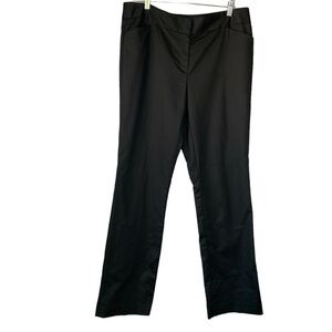 Kasper black cotton blend twill straight leg dress work pants.‎ EUC Size 10